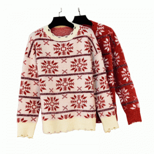 Nieuwe collectie Nieuwe losse blaadjes Jacquard Tops Gebreide Sweaters Truien voor dames